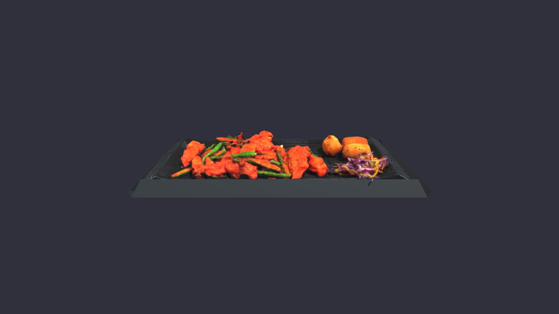 Black Plate Chili Potato