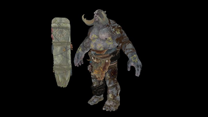 fire troll / troll ( !rigged! ) 3D Model