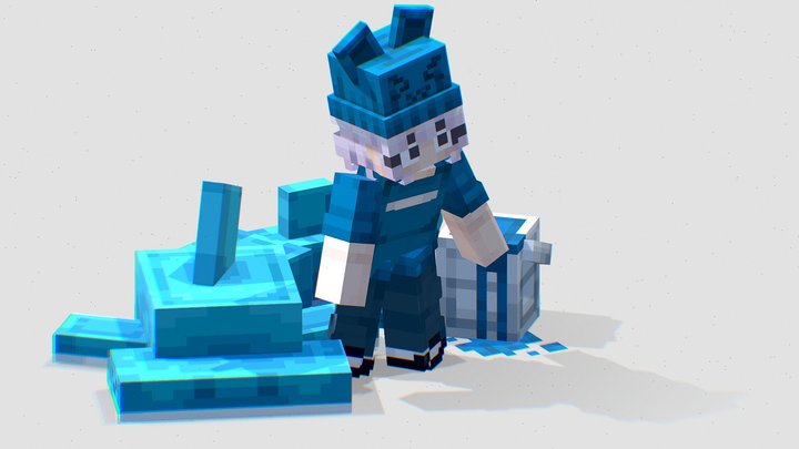 Skin pose render 3D Model
