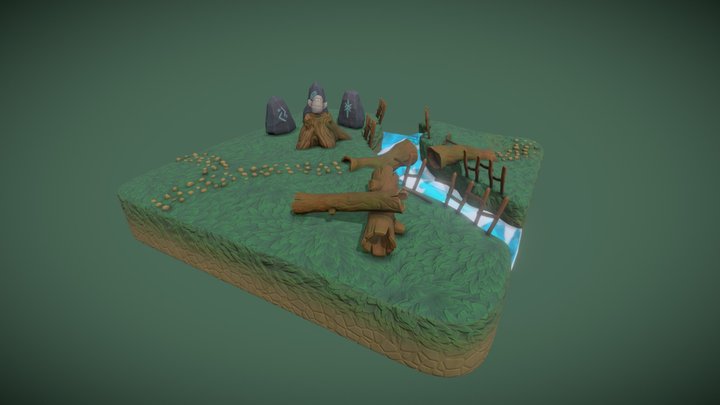 Mystic Forest Diorama 3D Model