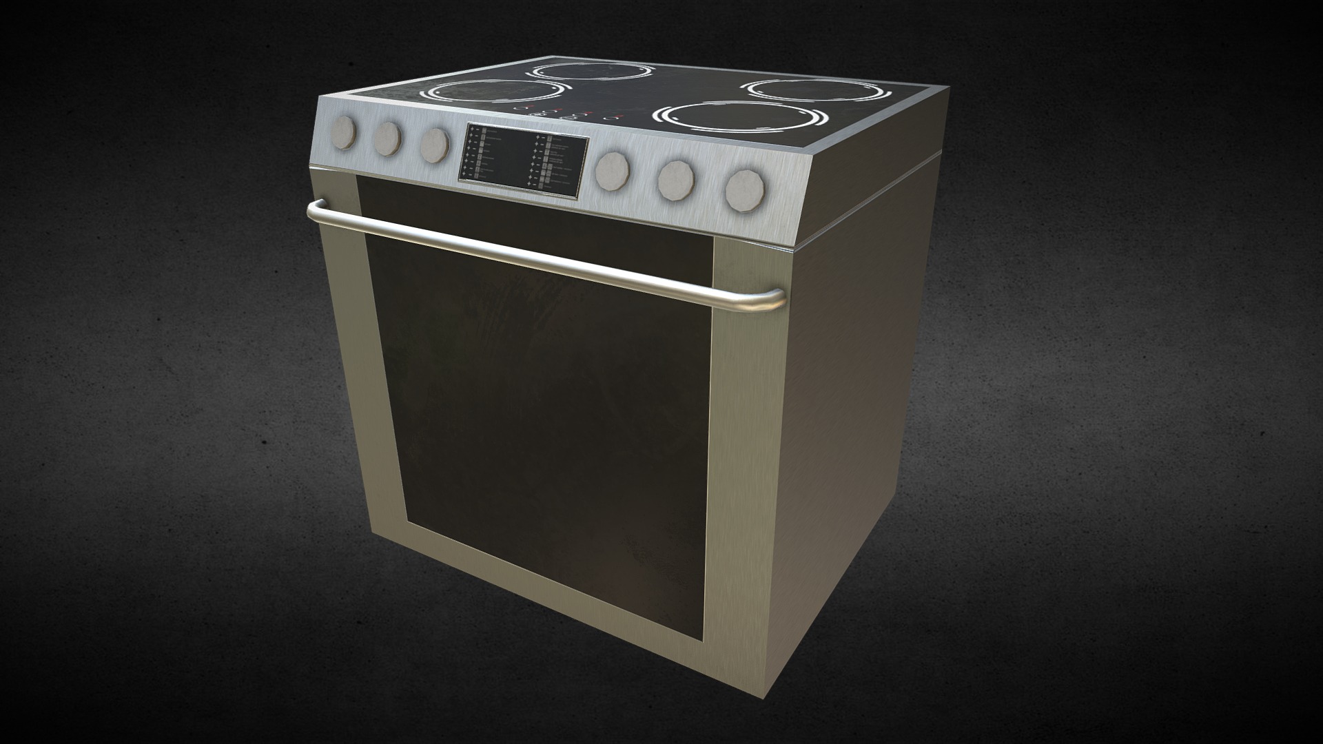 3D model Oven - This is a 3D model of the Oven. The 3D model is about a white and black box.