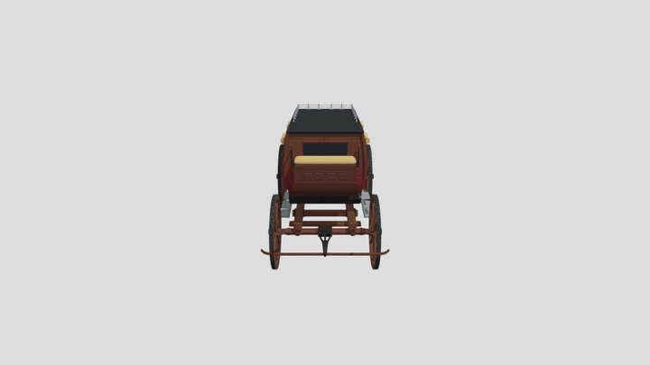 Horse Drawn Carriage 3D Model