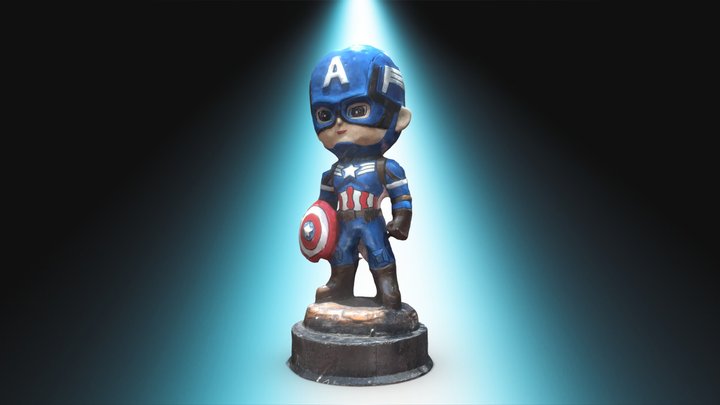 118-ST- Captain America Statue 3D Model