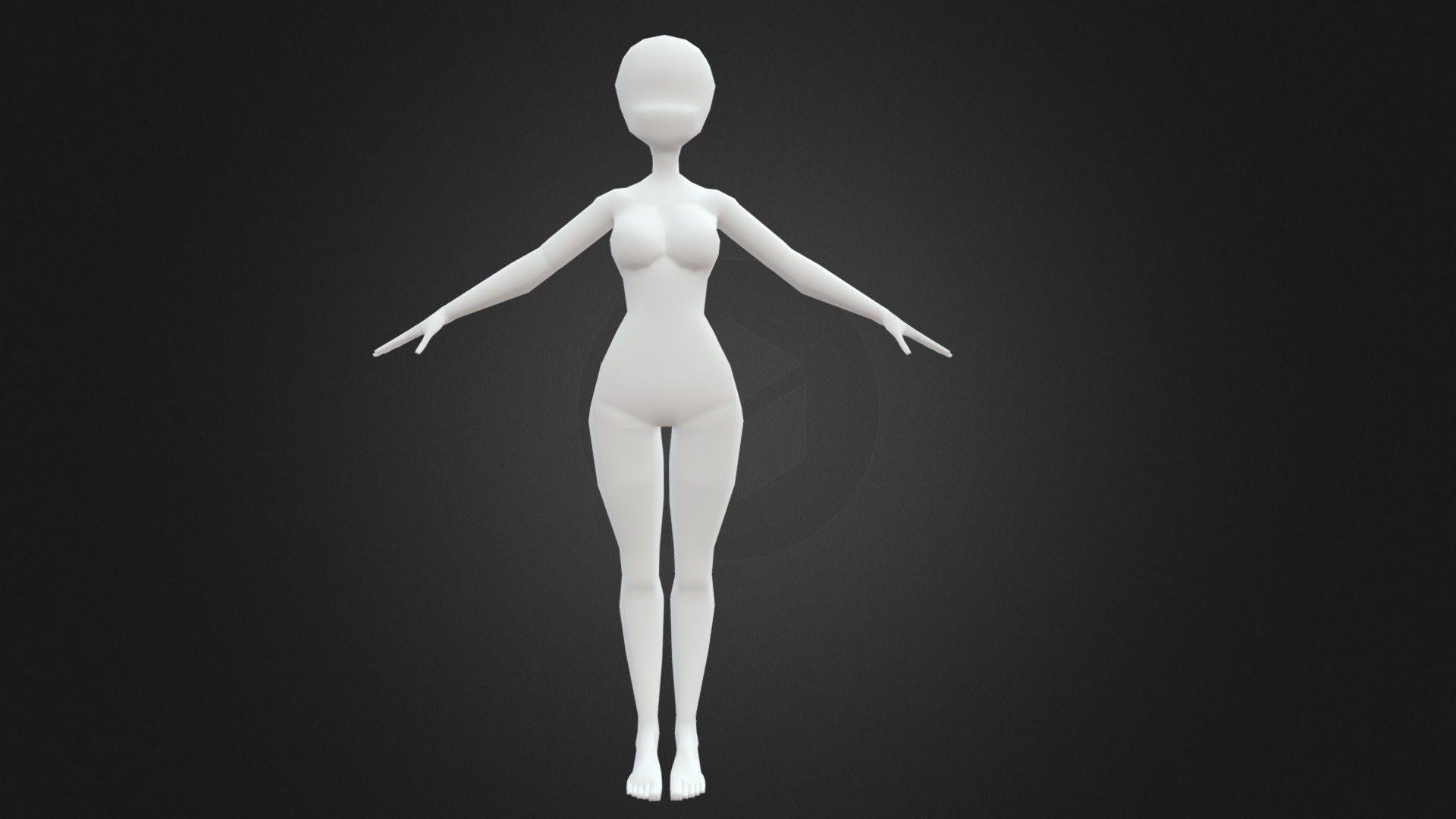 Low poly, female mesh. - Download Free 3D model by EV1LL [f9d55e1 ...