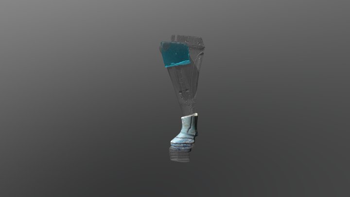 Kerma Glazed Bed Leg Reconstruction 3D Model