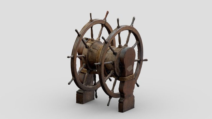 Ship's Wheel from HMS Unicorn 3D Model