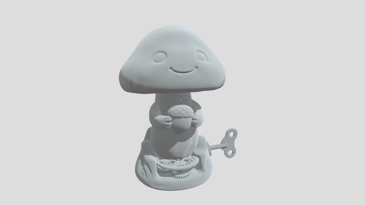 Cute Clockwork Mushroom Box - 3D Printable