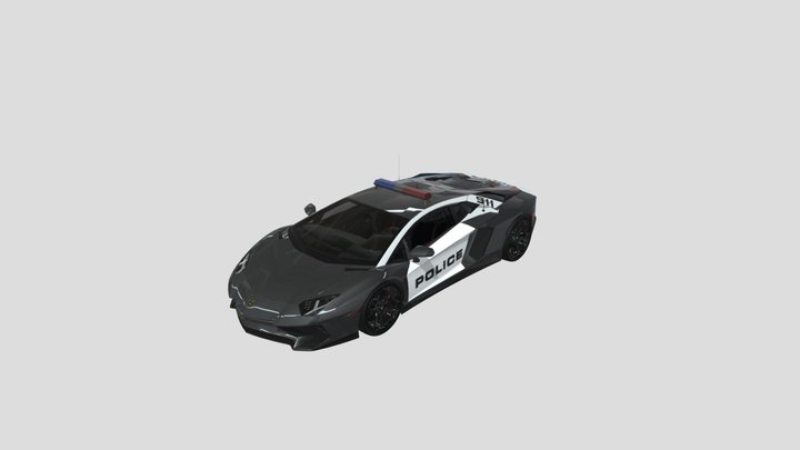 Police_ Lamborghini_ Aventador 3D Model