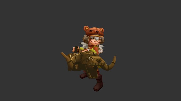 Elli Auto Attack Pose 3D Model