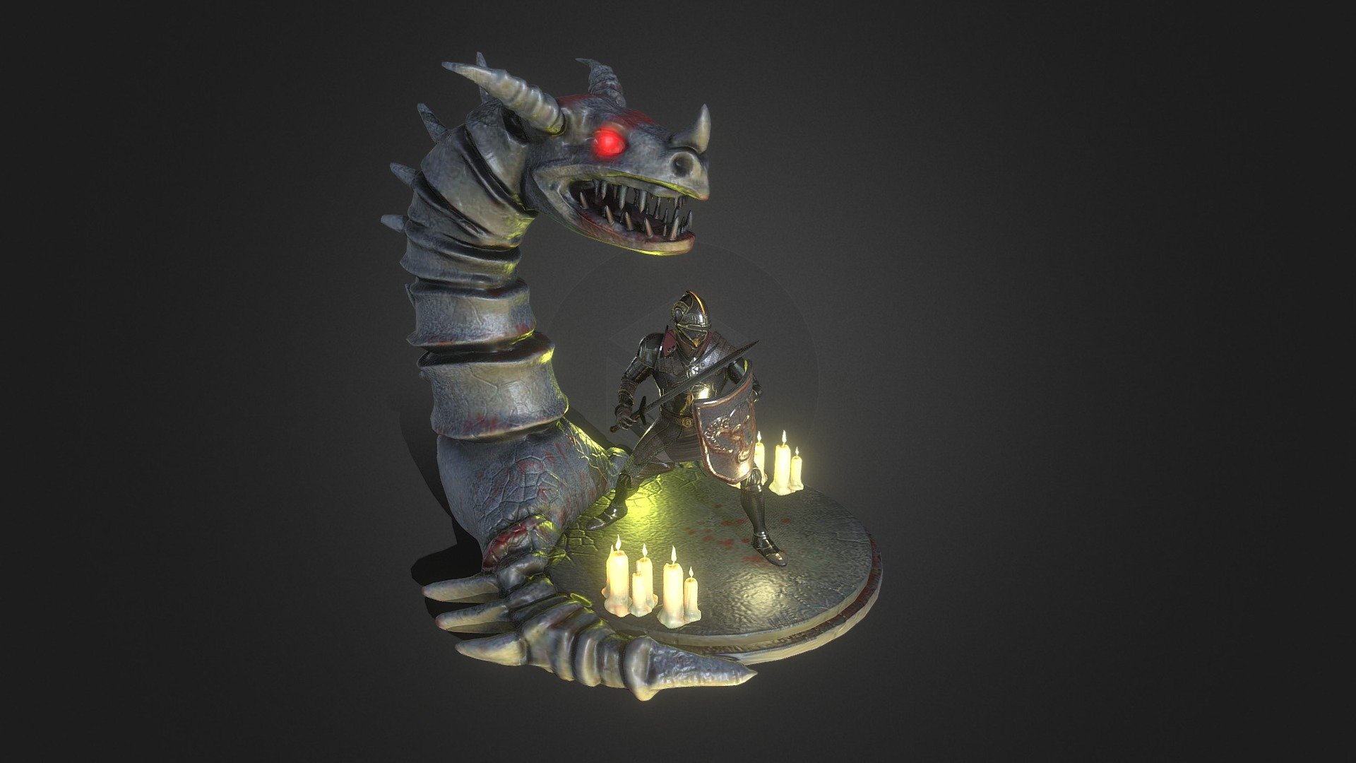 Dark Dragon Knight — Sketchfab embed 3D viewer