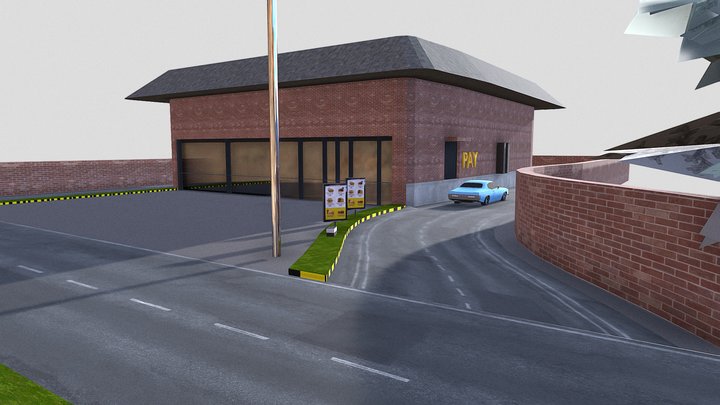 Drive Thru Fast Food Model 3D Model
