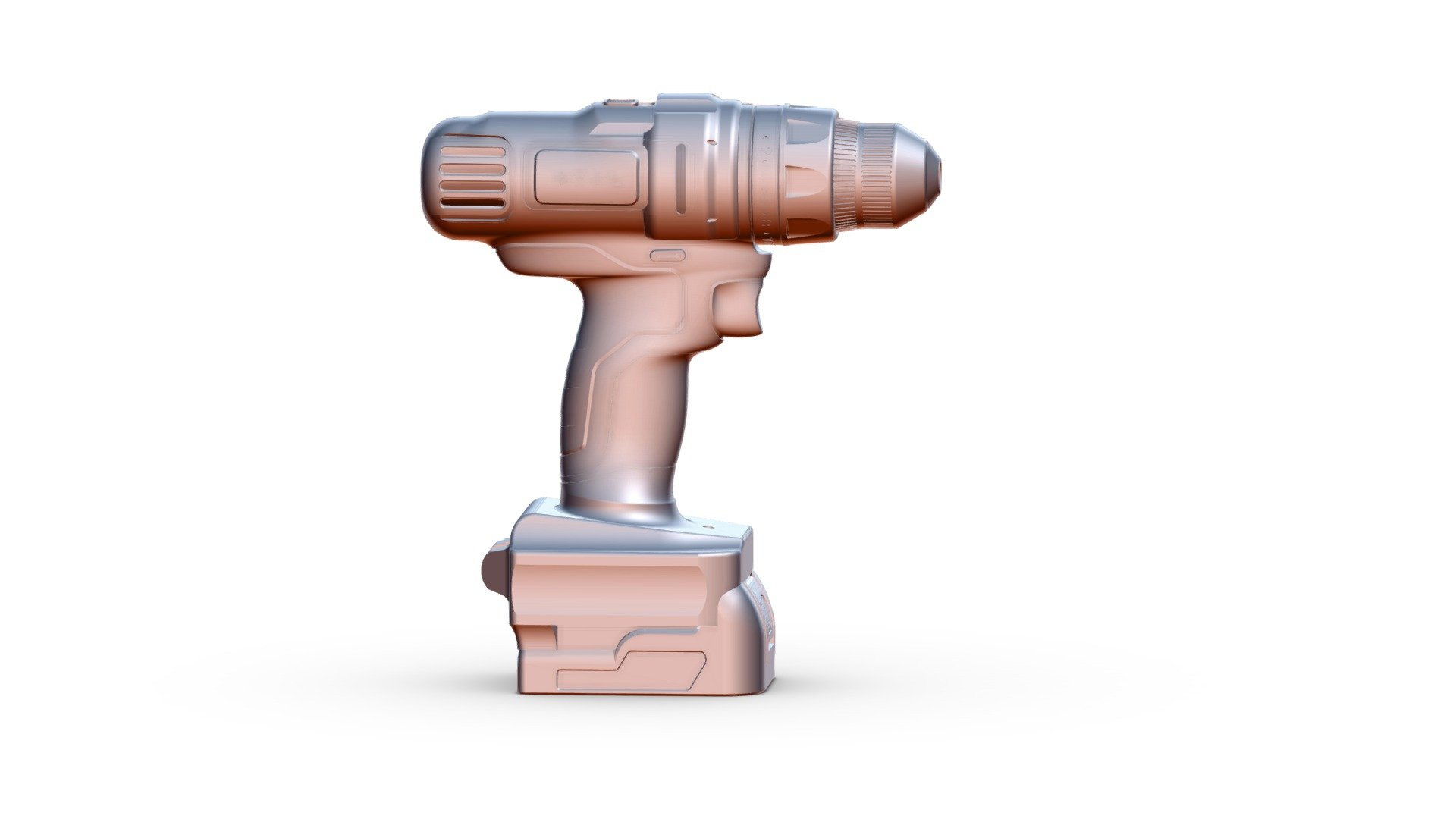 3d screwdriver with battery — Sketchfab embed 3D viewer