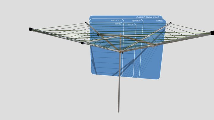 Breezecatcher clothesline TS4-200 M 3D Model