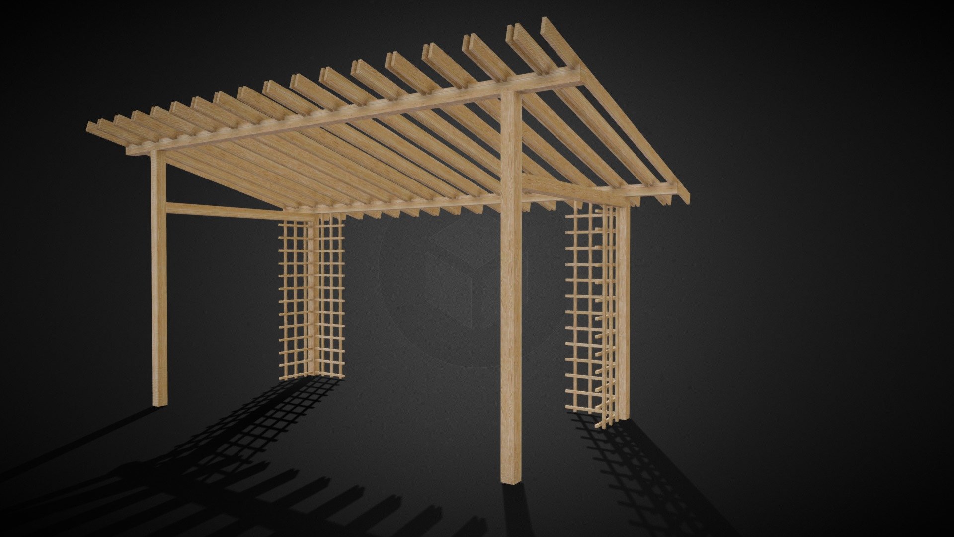 Pergola type D - Buy Royalty Free 3D model by BumpkinCZ [f9ddcc8 ...