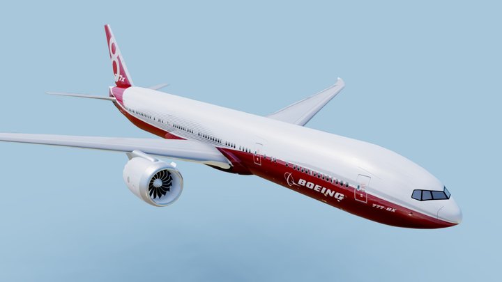 Boeing 777-8X 3D Model