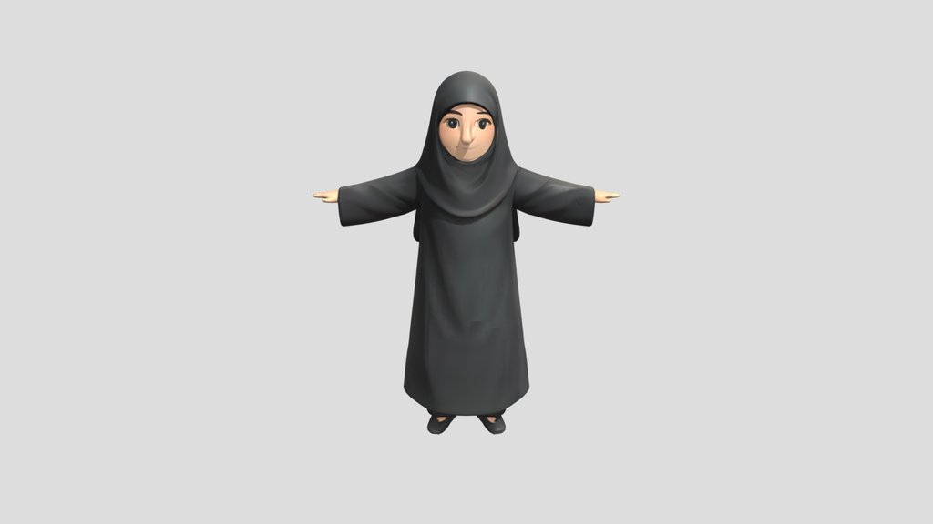 hooded robed person standing with arms outstret