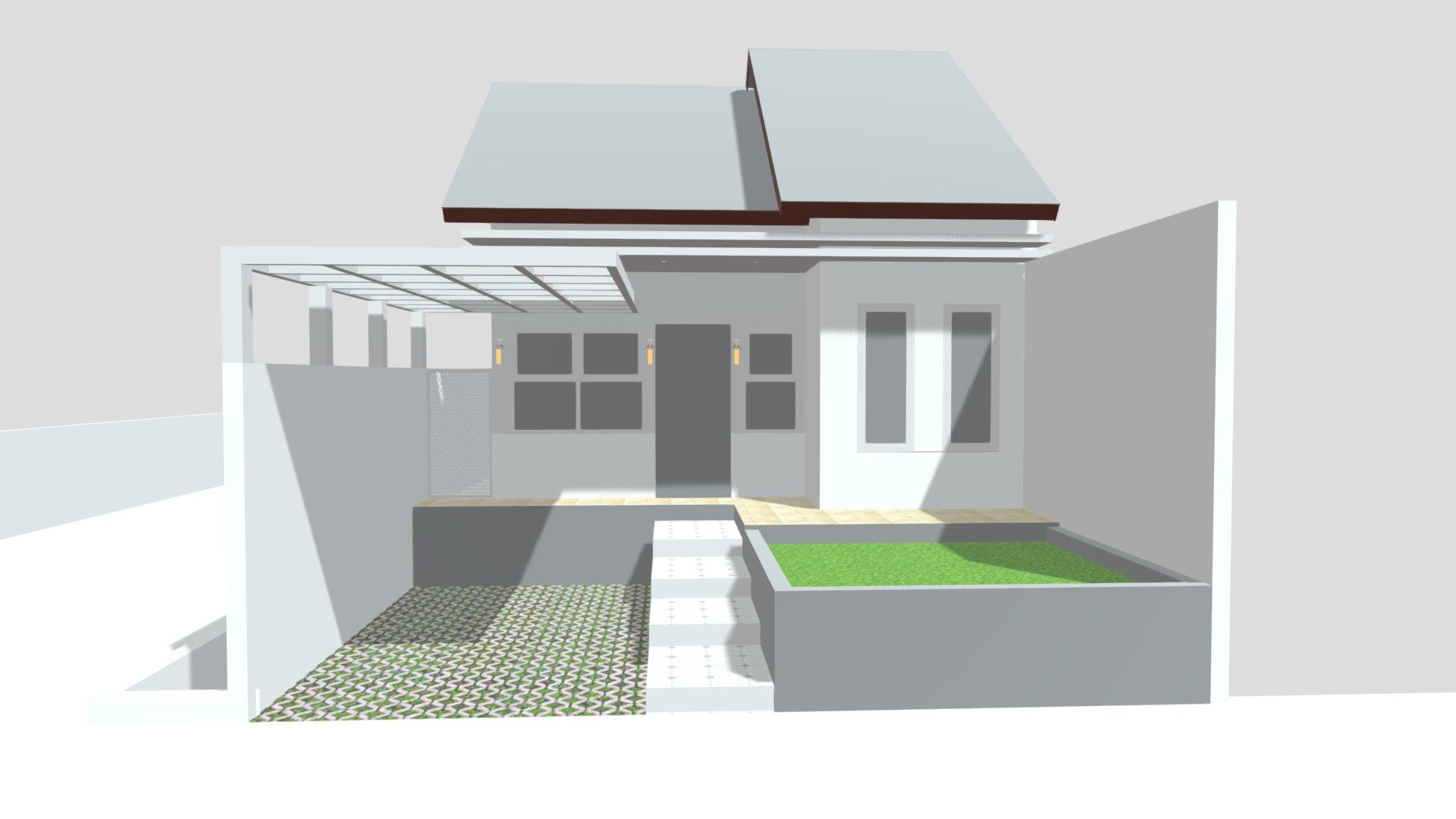 Minimalist house with industrial concept