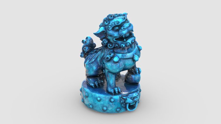 Chinese Porcelain Lion-Freepoly.org – Free 3D Model STL