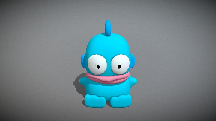 Hangyodon Hello Kitty Low Poly 3D Model