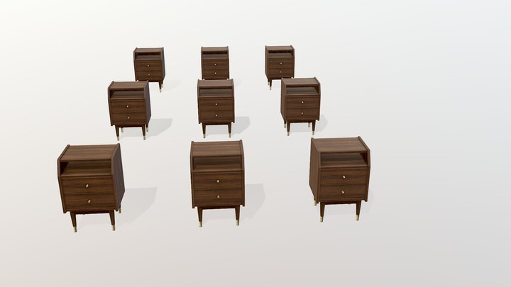 Bedside table 3D Model
