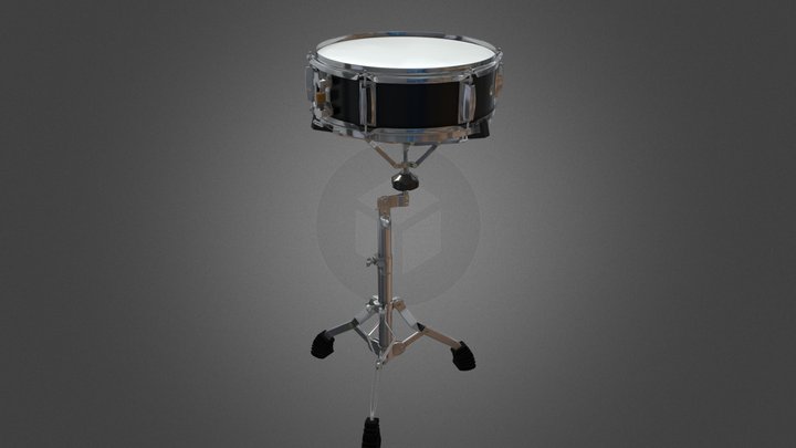 Generic Snare Drum with Tama Stagemaster Stand 3D Model