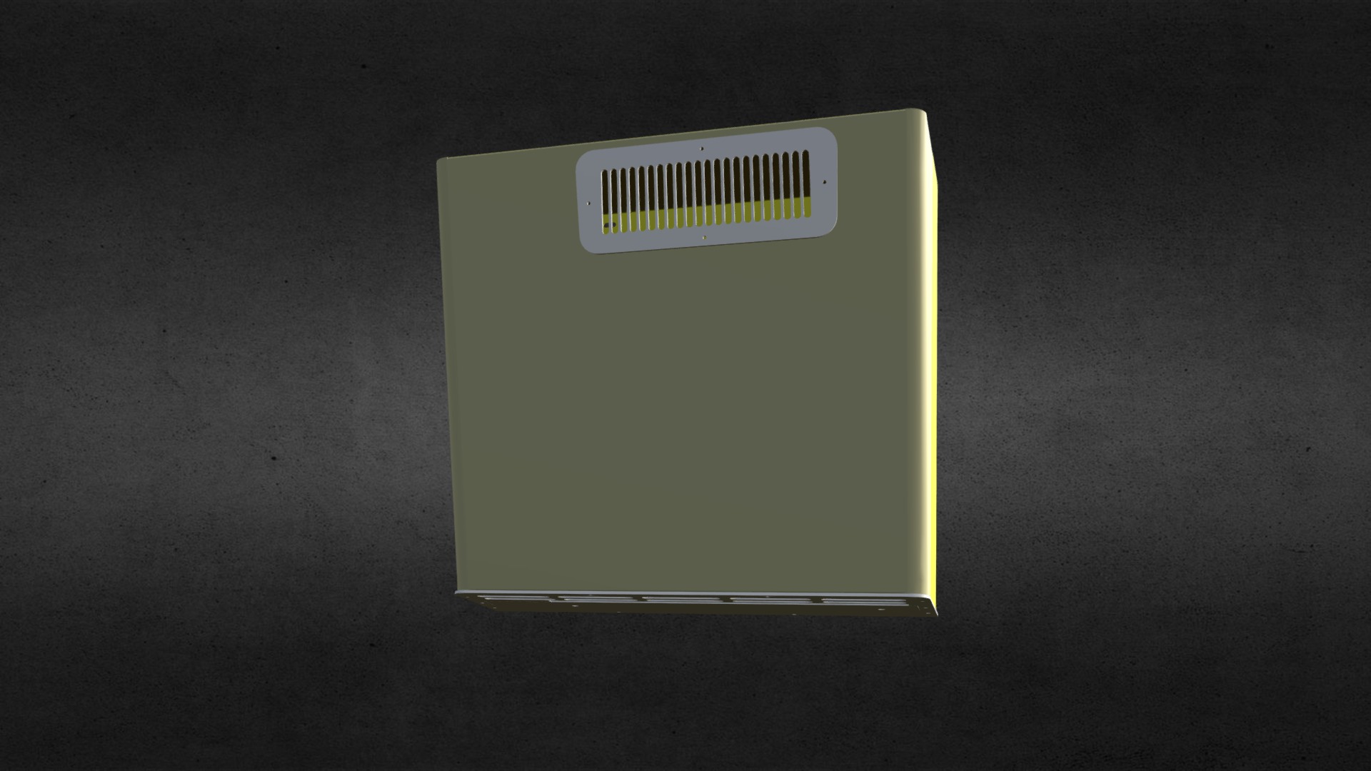3D model FC-2kW - This is a 3D model of the FC-2kW. The 3D model is about a gold and black square.