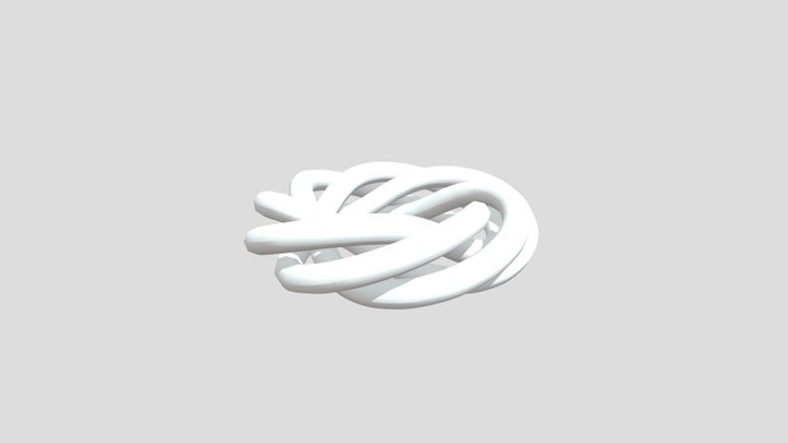 7,4 Torus Knot 3D Model