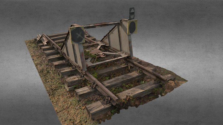 Old train buffer stop 3D Model
