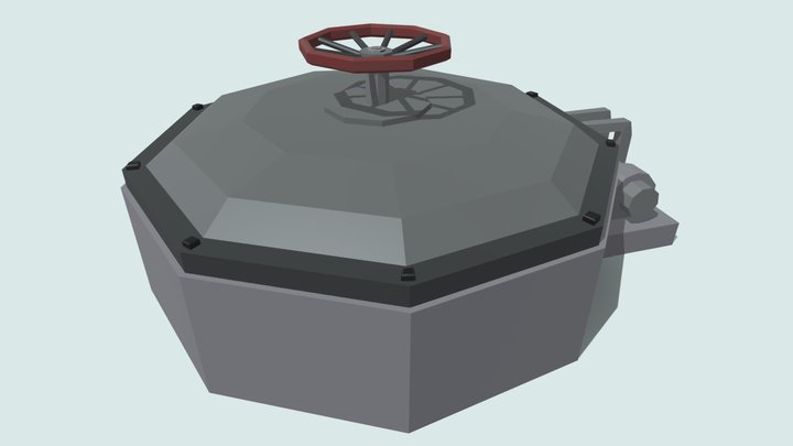 Low Poly Hatch 3D Model