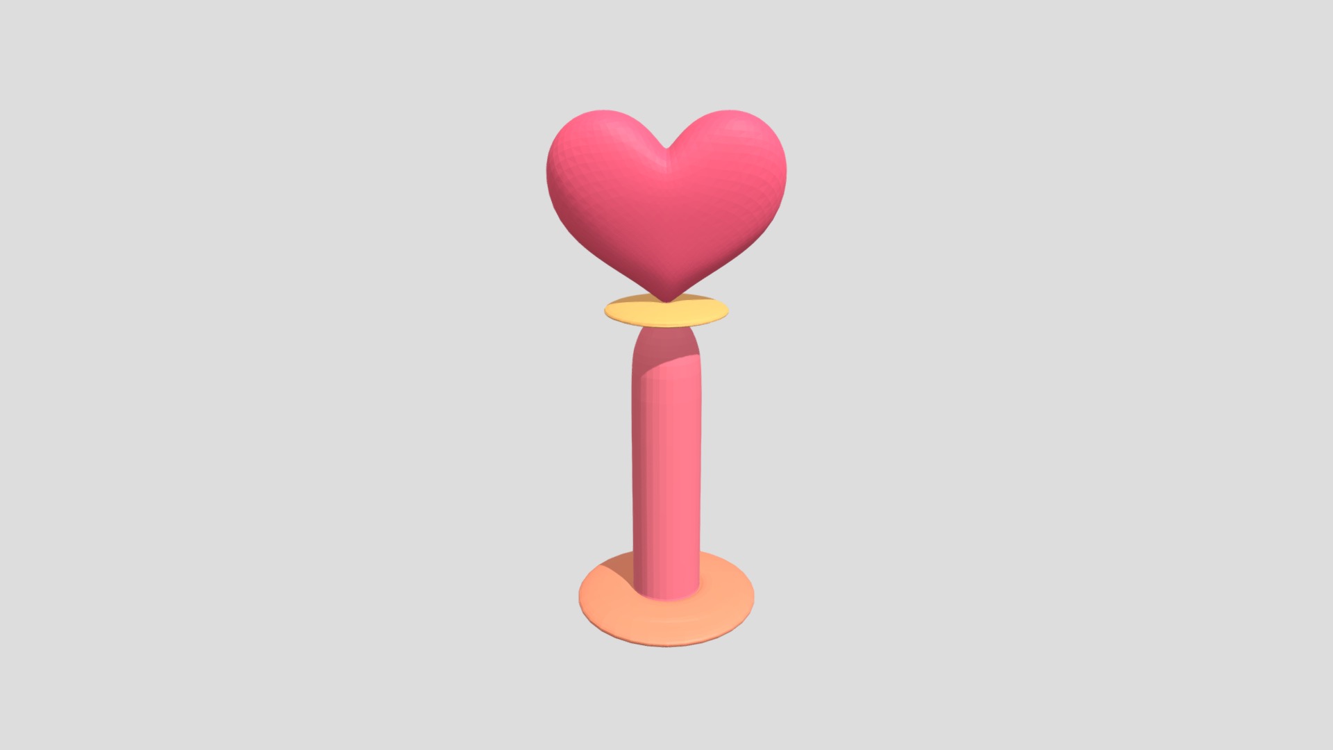 3D model Heart Stand - This is a 3D model of the Heart Stand. The 3D model is about shape.