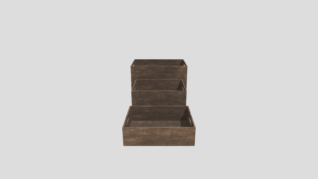 Wooden Crate Set