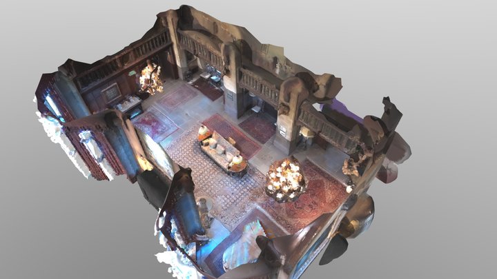 Coe Hall Living Room Test 3D Model