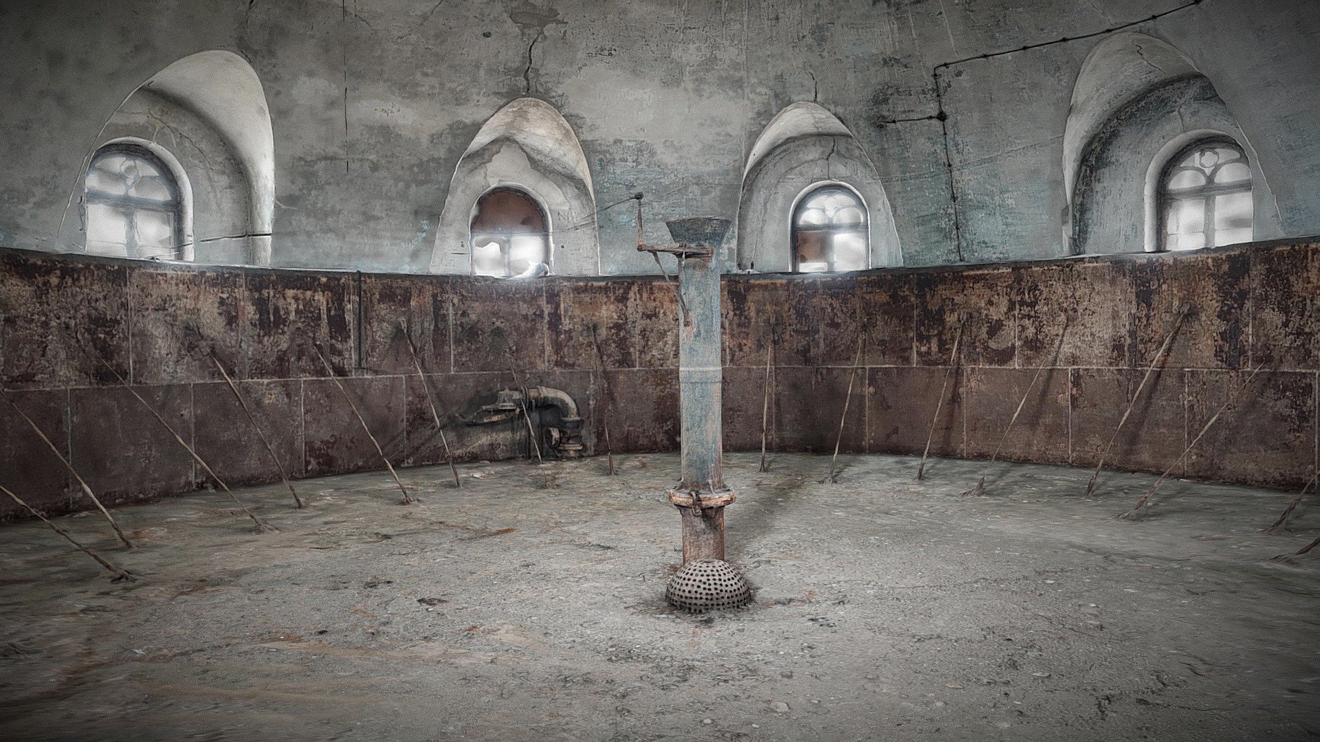 Modlin, Modlin Fortness, Water tank pump — Sketchfab embed 3D viewer