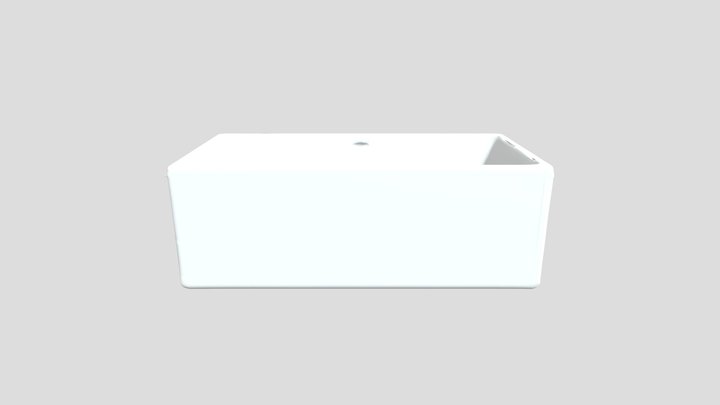 Freestanding bathtub in white acrylic finish