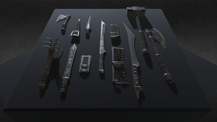 Fantasy / Medieval Weapons Pack 2 - Brute 3D Model