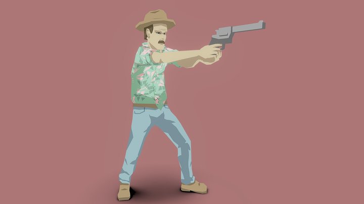 Stranger Things Hopper 3D Model