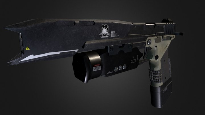 Smart Pistol MK6 (Old) 3D Model