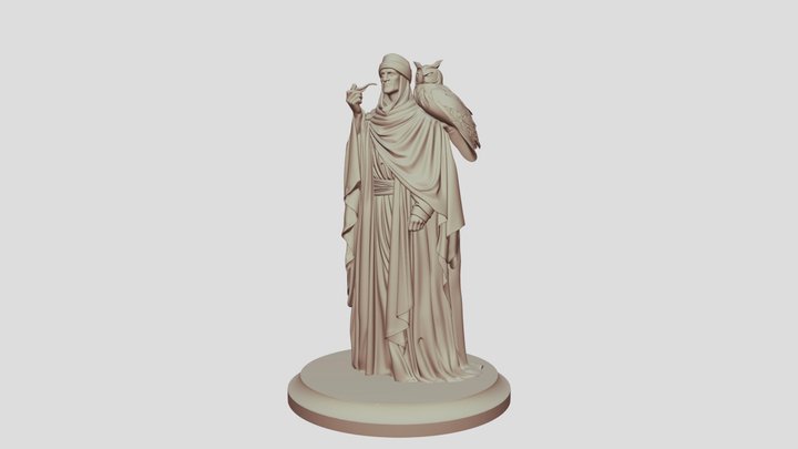 Sorcerer №3 fantasy figurine 3dprintable 3D Model