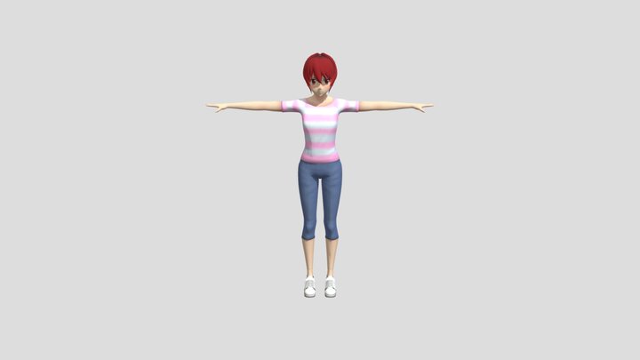 honoka futabas with texture 3D Model