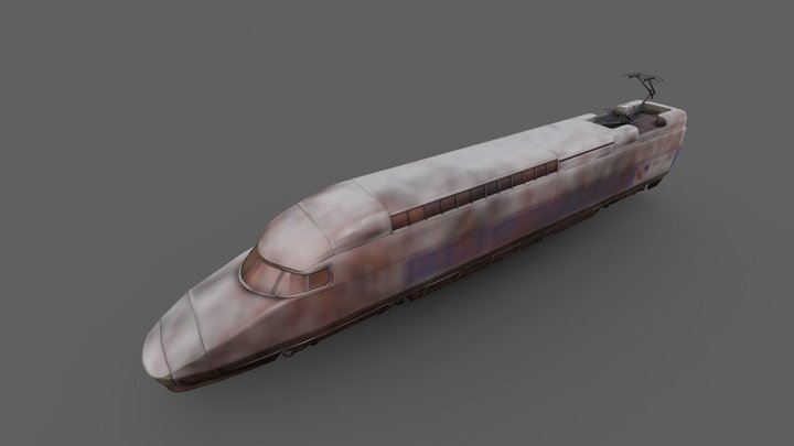 Abondoned locomotive 3D Model