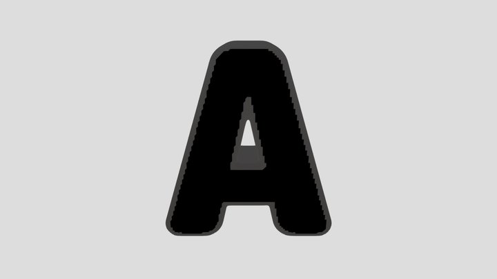 A Letter Of Alphabet Stone Carved