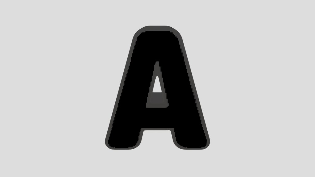 A Letter Of Alphabet Stone Carved