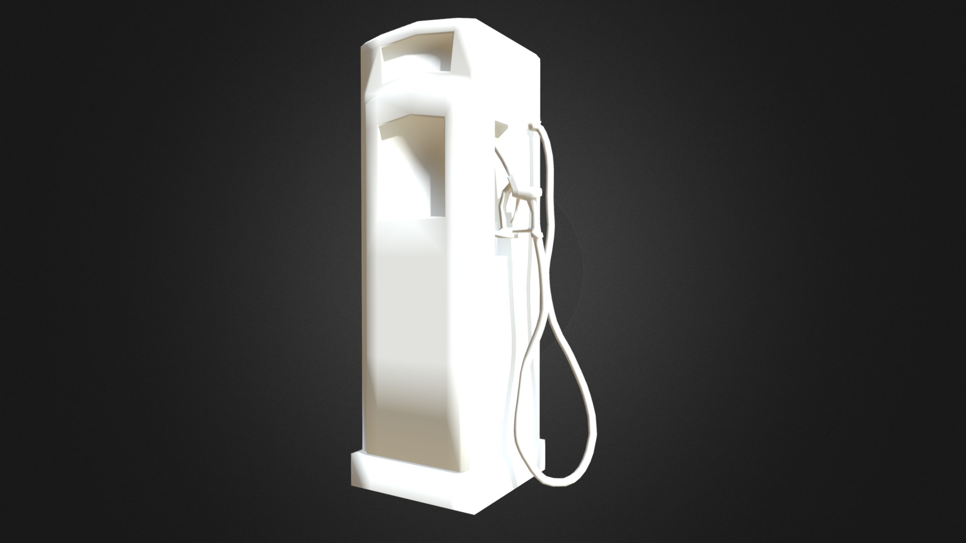 3D model Gas Pump - This is a 3D model of the Gas Pump. The 3D model is about a white lamp with a cord.