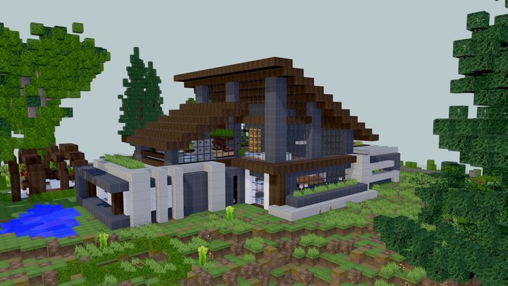 Minecraf cottage house by Derpy 3D Model