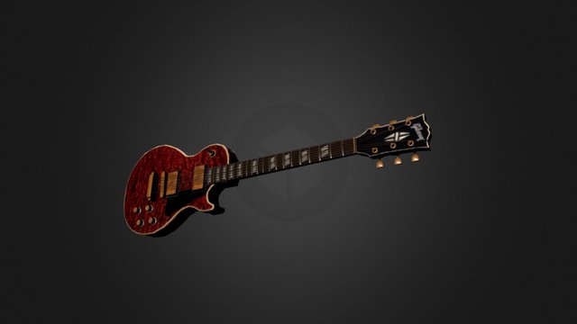 Gibson Les Paul Custom Guitar 3D Model