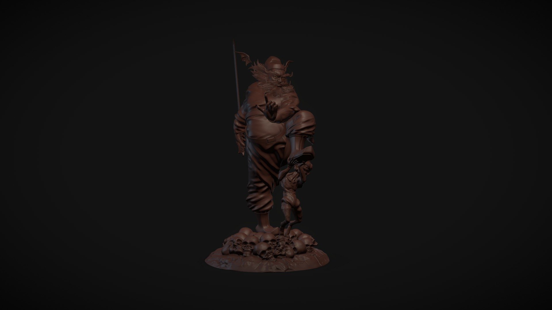 鬼王钟馗Lord of Ghosts Zhong Kui - 3D model by MadCatD (@MadCatD