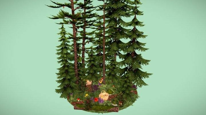 Blueberry forest 3D Model