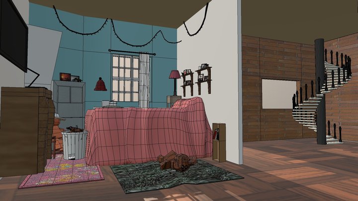 Cartoon_Bedroom 3D Model