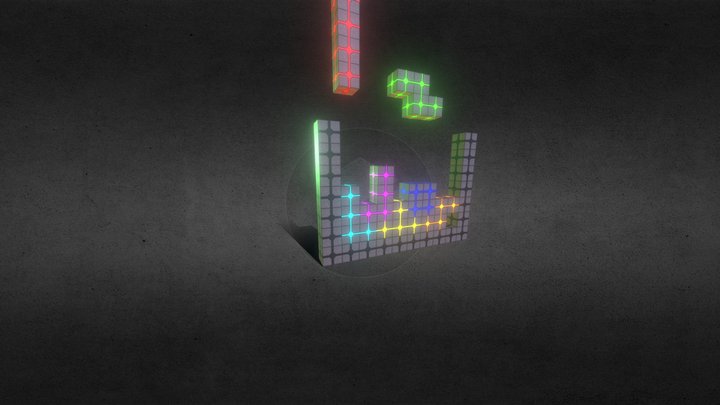 Tetris Animation 3D Model