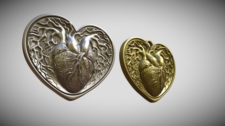 HEART MEDALLION 3D Model